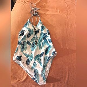 Green leaf swimsuit new with tag